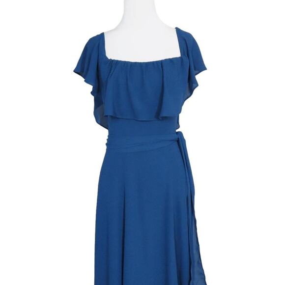 Yumi Kim Ink Carmen Maxi Off the Shoulder Ruffle Maxi Dress Size Small - Picture 9 of 10